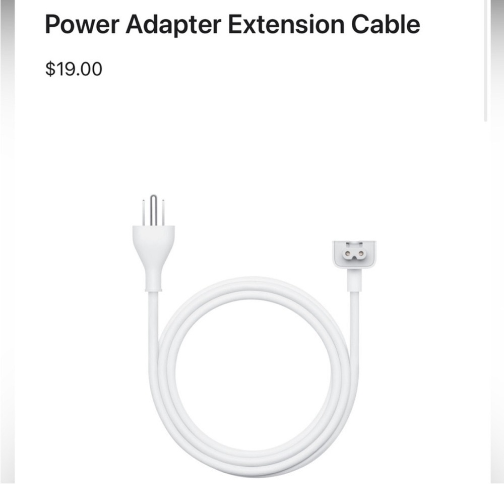 Apple Power Adapter Extension Cord for MacBooks -NIB